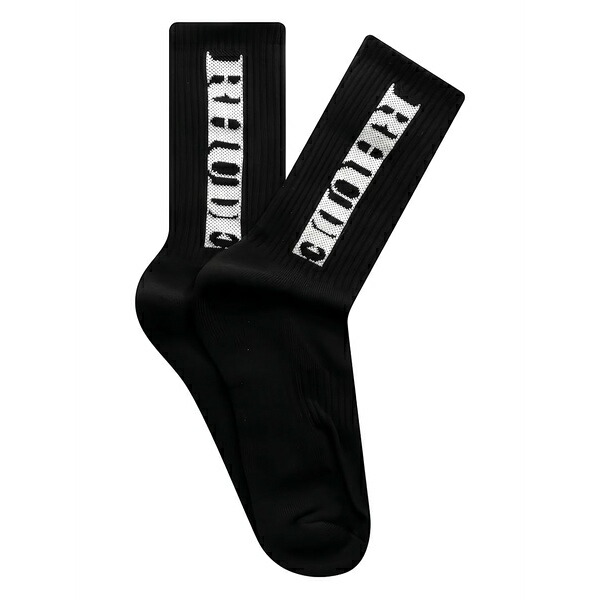 ルード メンズ ソックス アンダー御召しもの Dinero logo-embroidered socks Black