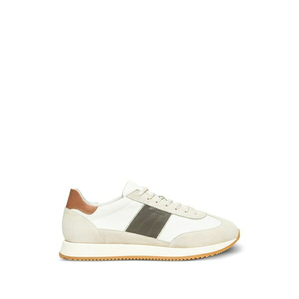 ネロ ジャルディーニ メンズ スニーカー シューズ Striped-detail panelled sneakers White