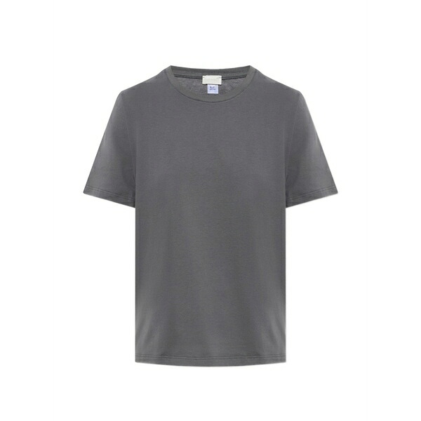 ハンロ レディース プルオーバー トップス Crew-neck short-sleeve t-shirt Grey