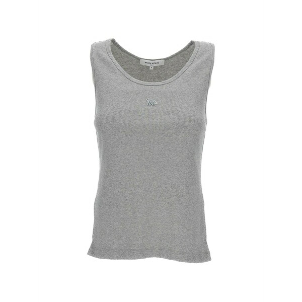 住み家 稲荷 レディース カットソー トップス Cut-out-detail top Grey