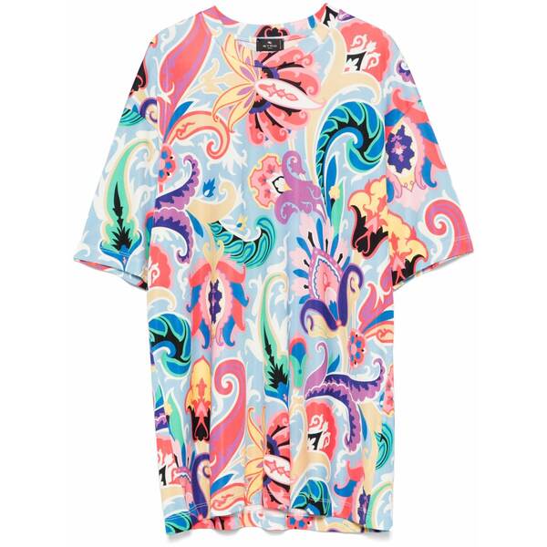 エトロ レディース ティーシャツ トップス Paisley-print t-shirt Blue