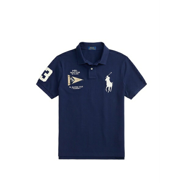 ラルフローレン メンズ スポーツシャツ トップス Logo-patch polo shirt Blue
