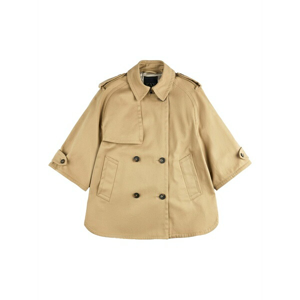 フェイ レディース 上衣＆上衣 アウター Double-breasted trench jacket Neutrals