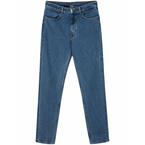 ジバンシー メンズ デニムパンツ ボトムス Logo-plaque slim-fit jeans Blue｜asty