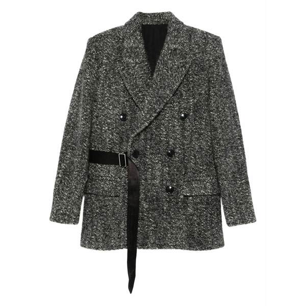 イザベル マラン レディース ジャケット＆ブルゾン アウター Ezzia buckle-detail tweed jacket Black｜asty