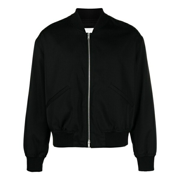 ジル・サンダー メンズ 上衣＆上衣 アウター Zip-up wool bomber jacket Black