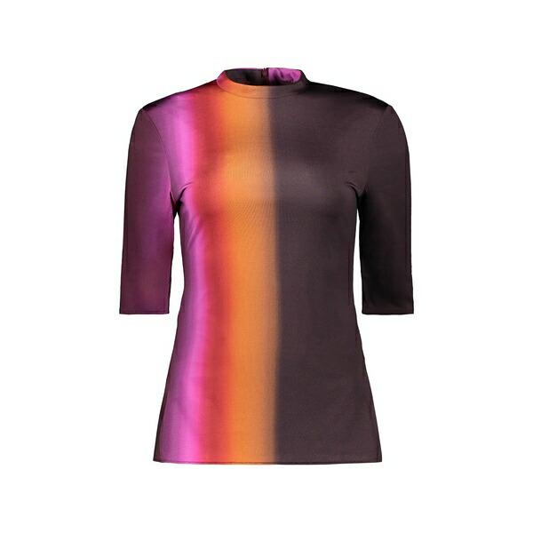 エラリー レディース ティーシャツ トップス Gradient-print elbow-sleeve top Purple