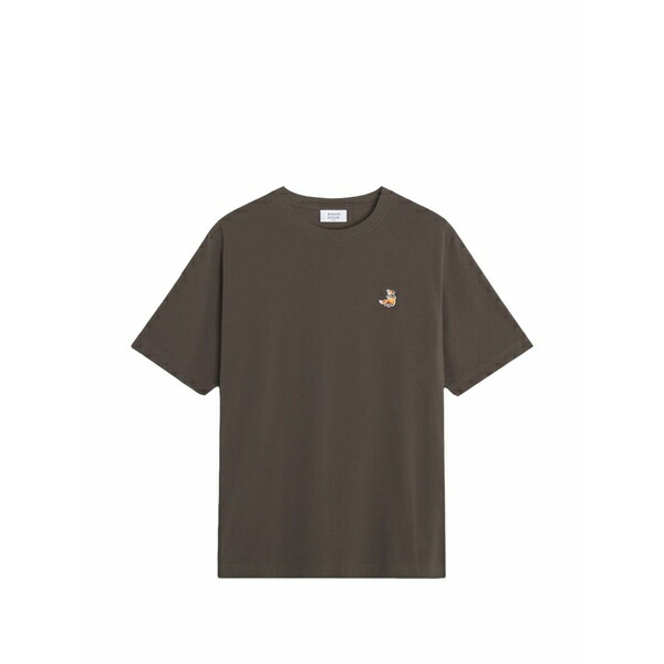 棲み家 狐狸 メンズ プルオーバー トップス Embroidered t-shirt Brown