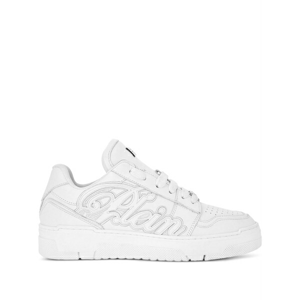 フィリップ飾り気のない メンズ スニーカー シューズ Logo-detail low-top sneakers White