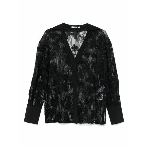 ヴィヴェッタ レディース プルオーバー トップス Lace shirt Black