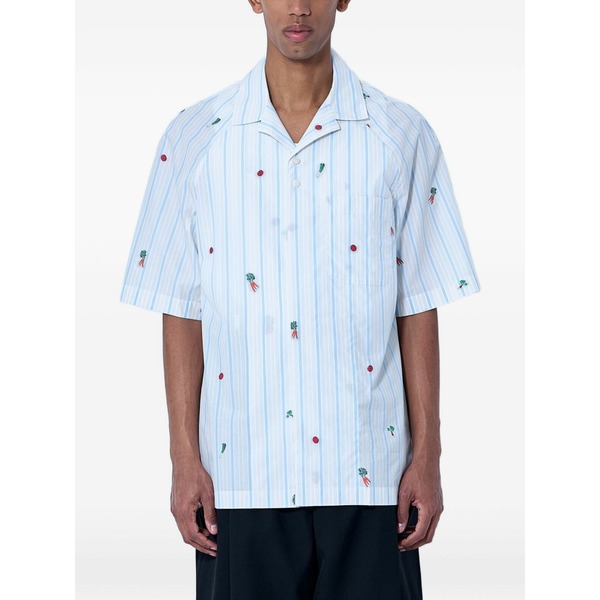 ジャクエムス メンズ スポーツシャツ トップス Patterned polo shirt Blue