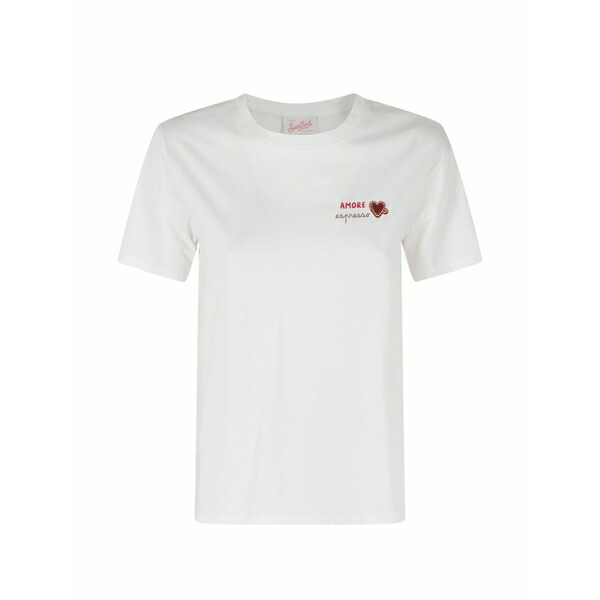 エムシーツーセイントバース レディース ティーシャツ トップス Emilie embroidered t-shirt White
