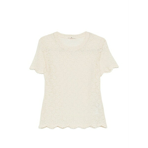 エルマンノ シェルヴィーノ レディース プルオーバー トップス Lace t-shirt Neutrals