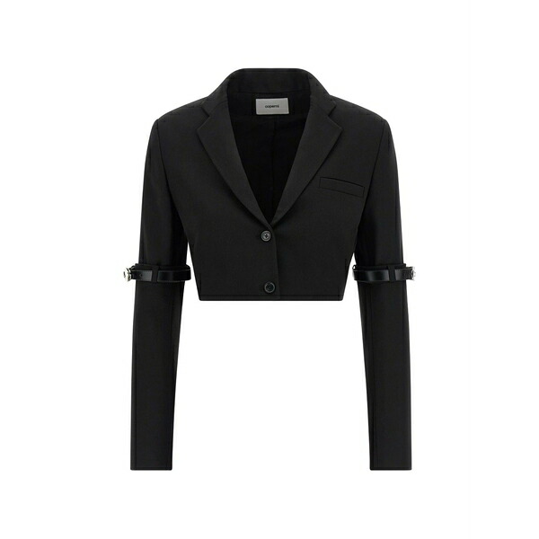 コペルニ レディース 上衣＆上衣 アウター Hybrid cropped blazer Black