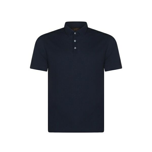 ザノーネ メンズ スポーツシャツ トップス Button-up polo shirt Blue