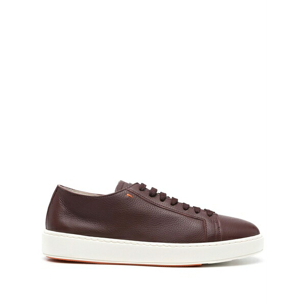 サントーニ メンズ スニーカー シューズ Leather sneakers Red