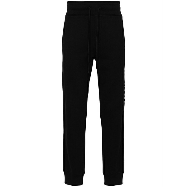 呼びりん探し回る メンズ 心地好いズボン下 ボトムス Logo-trim cotton track pants Black