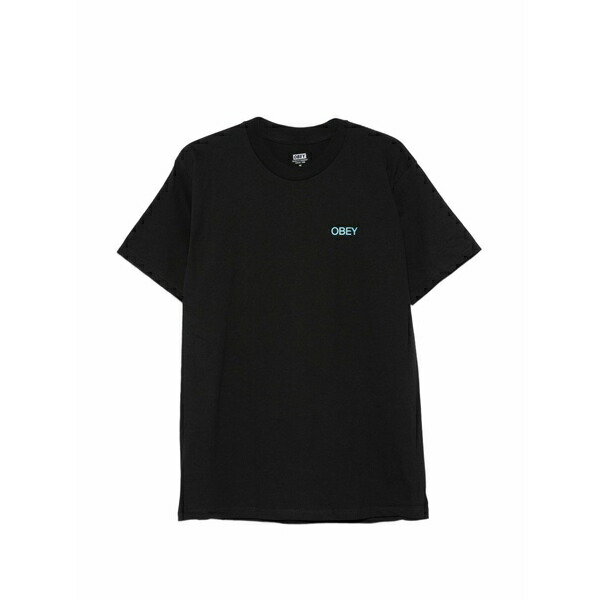 オベイ メンズ ティーシャツ トップス Crew-neck t-shirt Black