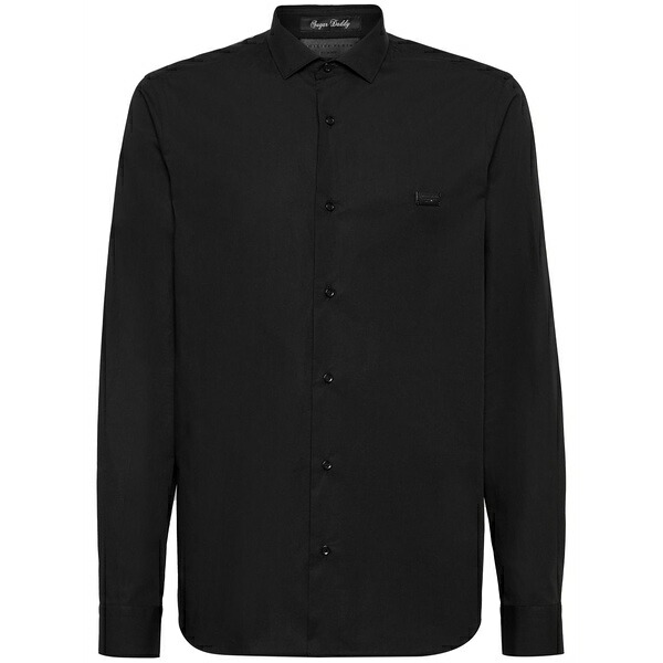 フィリップ飾り気の無い メンズ ティーシャツ トップス Tiger-print crystal-embellished shirt Black