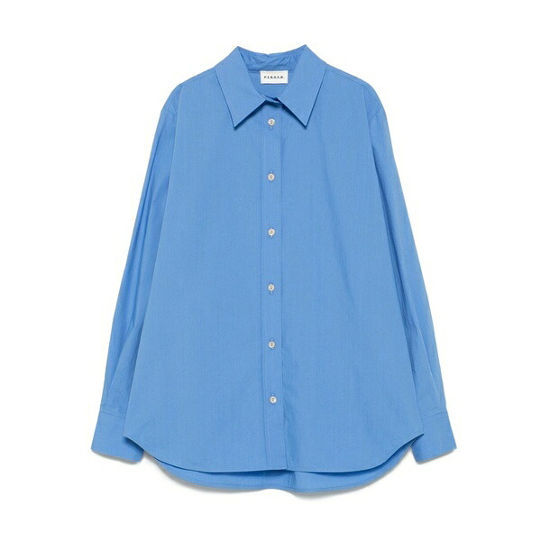 パロッシュ レディース プルオーバー トップス Long-sleeve collared shirt Blue
