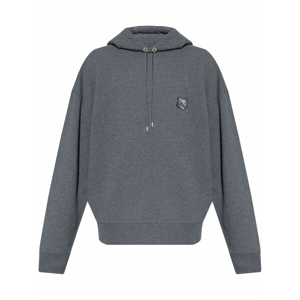 メゾン キツネ メンズ パーカー・スウェットシャツ アウター Bold fox head patch oversize hoodie Grey｜asty 68,800円