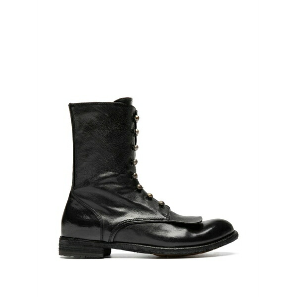 オフィチーネ クリエイティブ レディース ブーツ シューズ Lexikon zip leather boots Black｜asty