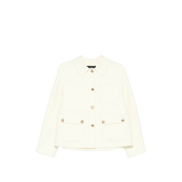 アルマ レディース 上衣＆上衣 アウター  button-fastening jacket Neutrals