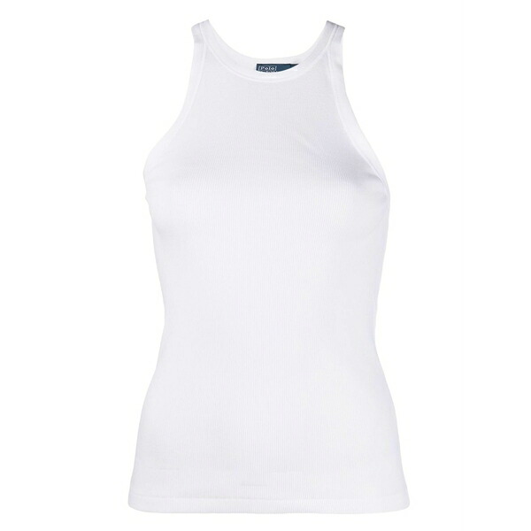 ラルフローレン レディース カットソー トップス Ribbed cotton tank top White