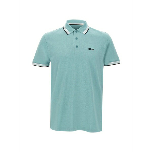 元締め メンズ スポーツシャツ トップス Paddy striped-trim polo shirt Green