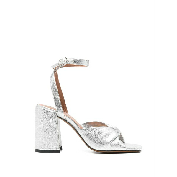 マージュ レディース サンダル シューズ Twisted ankle-strap sandals Silver