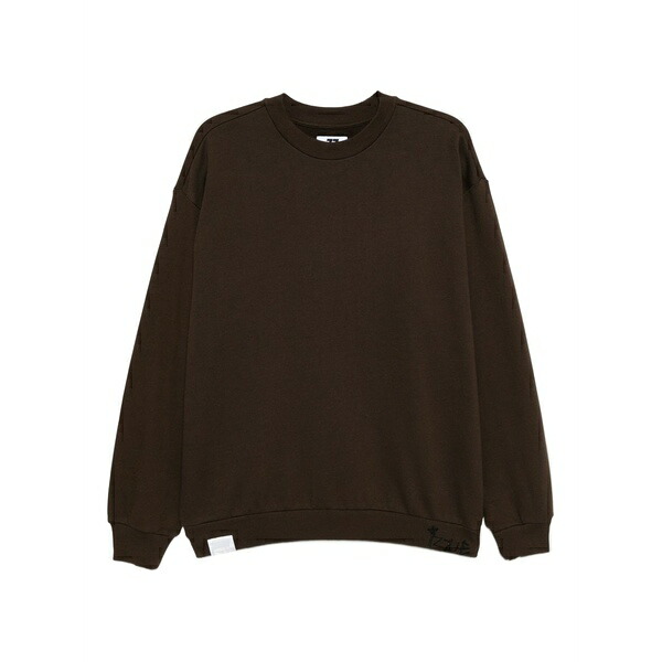 イズエ メンズ パーカー・スウェットシャツ アウター Logo-embroidered sweatshirt  Brown