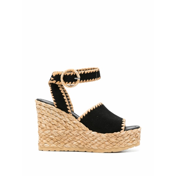 パロマ バルセロ レディース サンダル シューズ Buckle platform heeled espadrilles Black