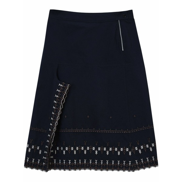 ルメール レディース スコート ボトムス Embroidered skirt Black