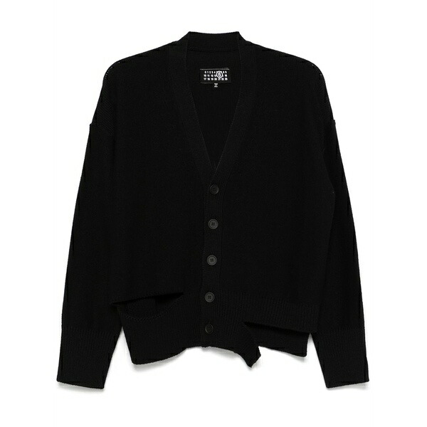 マルタンマルジェラ レディース ジレー アウター Cut-out detailed cardigan Black