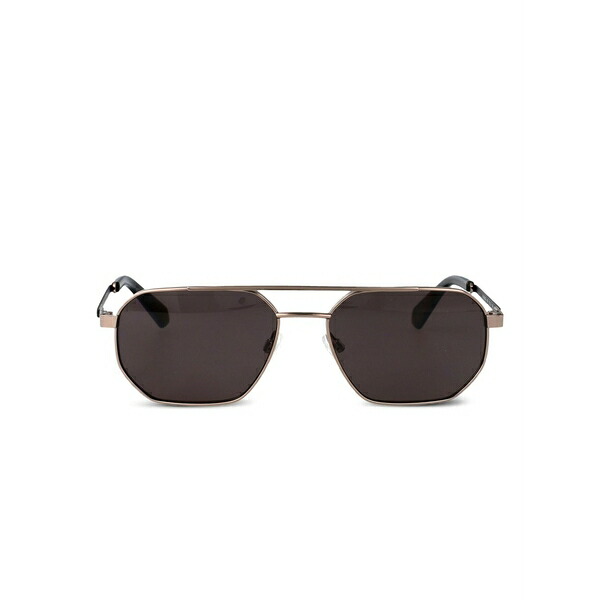 カルバンクライン メンズ サングラス・アイウェア 佩び物 Rectangular-frame sunglasses Grey