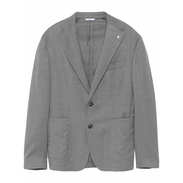 マニュエル リッツ メンズ 上衣＆上衣 アウター Brooch-detail blazer Grey