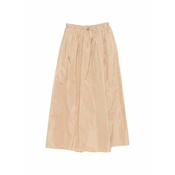 ファビアナ フィリッピ レディース スコート ボトムス Drawstring gathered maxi skirt Neutrals