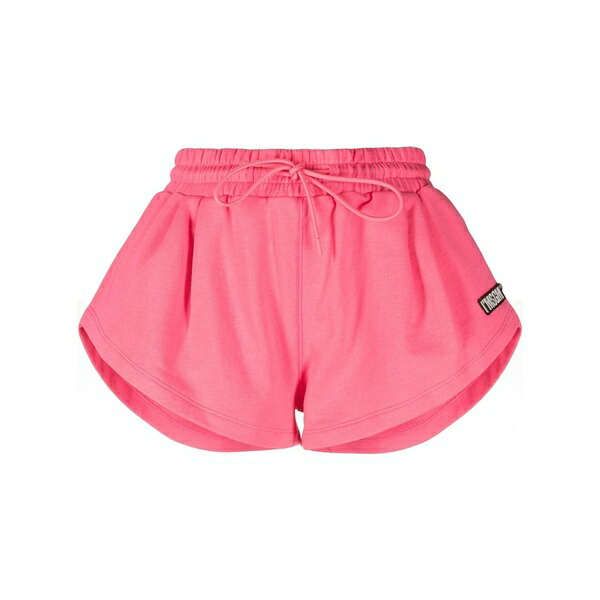 エムエスジイエム レディース 心地よいズボン下 ボトムス Logo-patch track shorts Pink