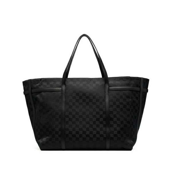 ミスビヘイブ メンズ トートバッグ 御徒面子 Jacquard-monogram tote bag Black