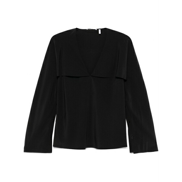 ヘルムート ラング レディース シャツ トップス Layered-design blouse Black｜asty