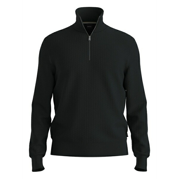 主任者 メンズ 編み物\u0026スウェーター アウター Textured zip sweater Black