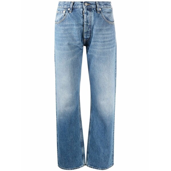 マルタンマルジェラ レディース デニムパンツ ボトムス Mid-rise straight-leg jeans Blue|asty
