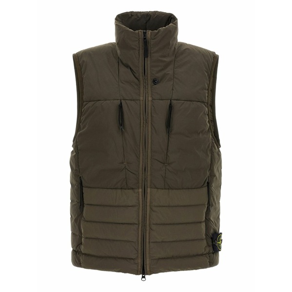 ストーンアイランド メンズ 上衣＆上衣 アウター Tunnel padded gilet Green