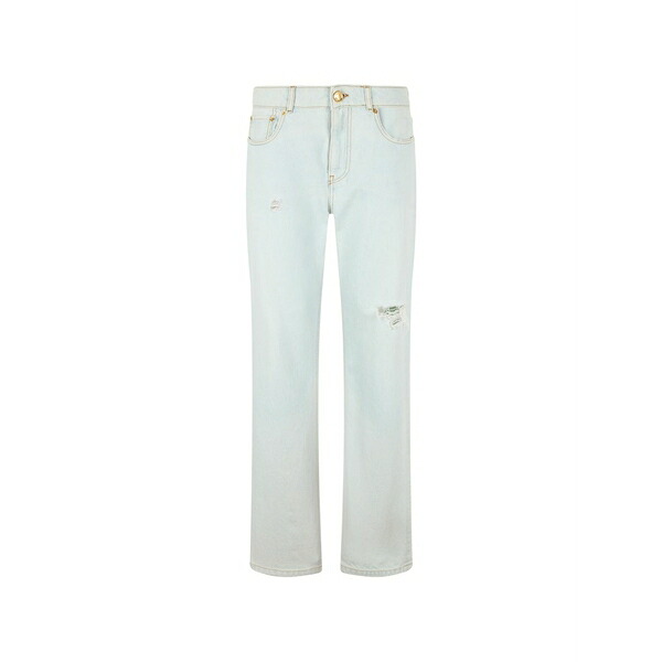 ロベルトカヴァリ レディース ジーンズズボン下 ボトムス Distressed-detail jeans Blue