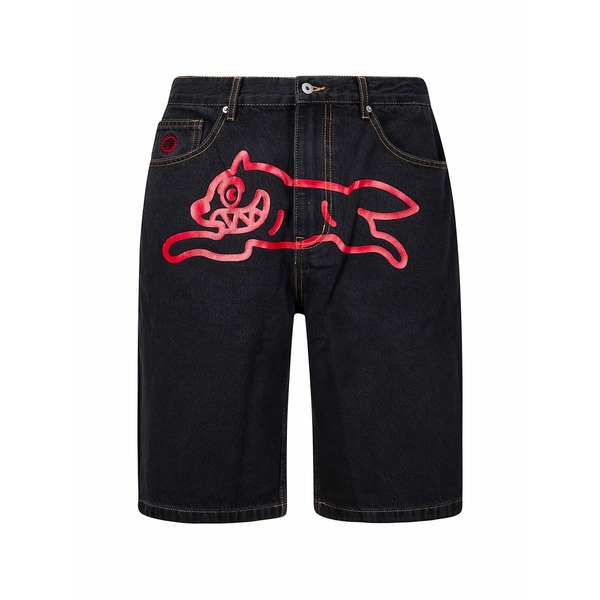 クリーム メンズ 心地よいズボン下 ボトムス Running dog denim shorts Black