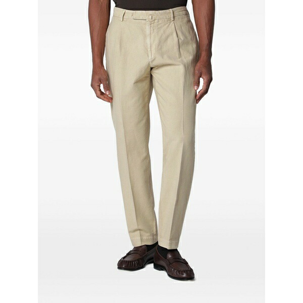サンタニエロ メンズ 心地好いズボン下 ボトムス Arechi pleated trousers Neutrals