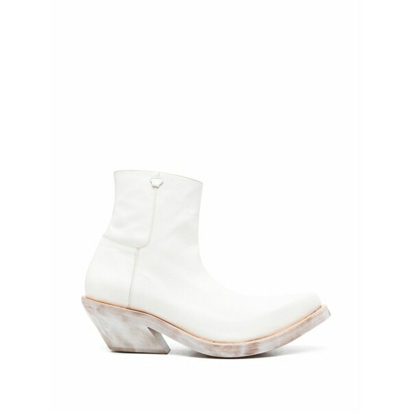 エゴンラボ メンズ ブーツ シューズ Spike leather boots White