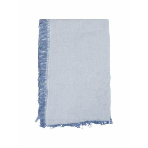 ファリエロ サルティ レディース 消音装置・袈裟・えり巻き 添え物 Kashy frayed scarf Blue
