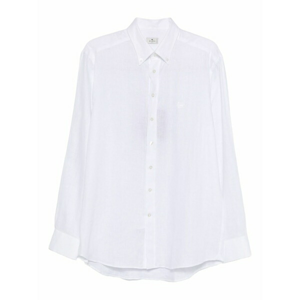 エトロ メンズ シャツ トップス Buttoned long-sleeve shirt White｜asty