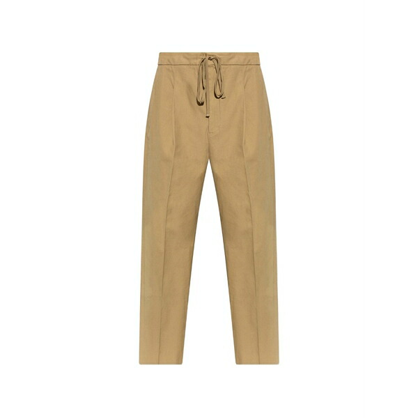 エフオージーエッセンシャルズ メンズ 心地好いズボン下 ボトムス Pleated drawstring trousers Neutrals